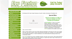 Desktop Screenshot of ecofusioncarpetcare.com