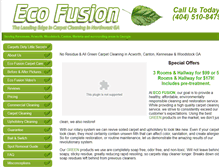 Tablet Screenshot of ecofusioncarpetcare.com